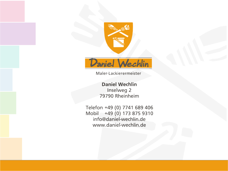 Maler-Lackierermeister Daniel Wechlin - 79790 Rheinheim